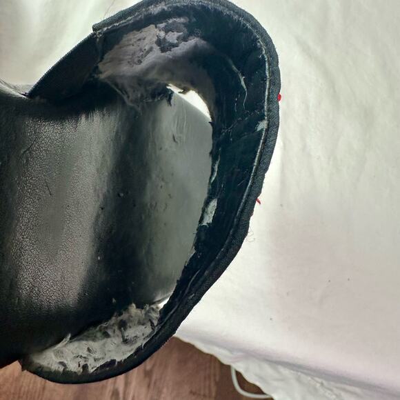 Chico's Women's Size 8M VTG 80s 90s Black Rainbow Embroidery Heeled Slides READ - Picture 9 of 11